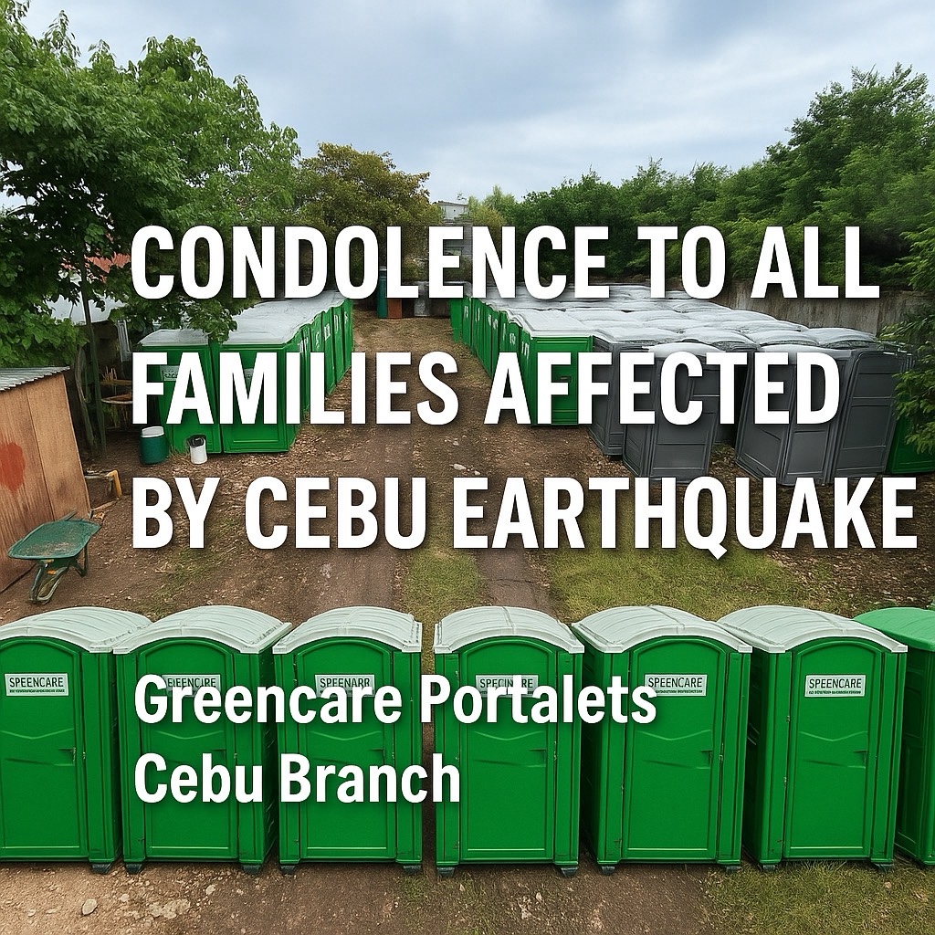 🙏 Condolence to All Families Affected by the Cebu Earthquake 🙏

The Greencare Portalets Cebu Branch extends its deepest sympathy to all families and communities affected by the recent earthquake in Cebu.

We join the nation in offering prayers for healing, safety, and recovery. May everyone find the strength to overcome this difficult time. 💚

— Greencare Portalets Cebu Branch

#CebuEarthquake #GreencarePortalets #prayersforcebu #cebucity #bogo 